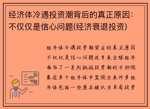经济体冷遇投资潮背后的真正原因：不仅仅是信心问题(经济衰退投资)